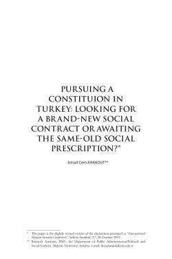 pursuing a constituion in turkey: looking for a brand