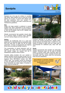 Sandpits - Kidsafe NSW