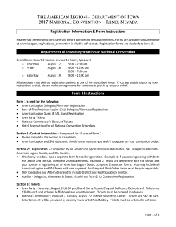 NATIONAL CONVENTION INFORMATION
