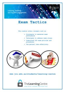 Exam Tactics
