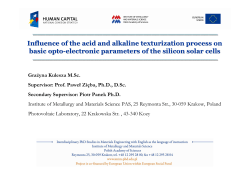Influence of the acid and alkaline texturization process on basic opto
