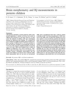 Brain morphometry and IQ measurements in preterm children