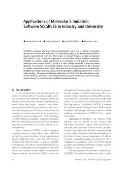 Applications of Molecular Simulation Software SCIGRESS