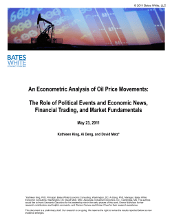 An Econometric Analysis of Oil Price Movements: The