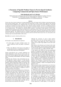 A Taxonomy of Specific Problem Classes in Text-to