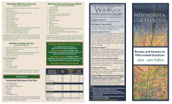 The Minnesota - Minnesota Cultivated Wild Rice Council