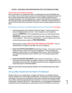 HAVING A RIOT WITH THE VERSAILLES TREATY DBQ