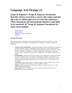 Language Arts Orange