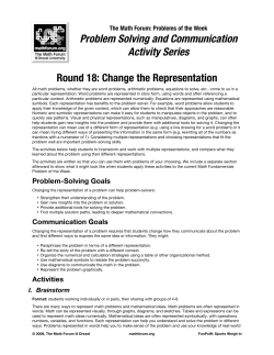 Activity Series - The Math Forum @ Drexel