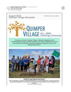 August 2016 - Quimper Village