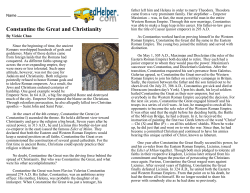 Constantine the Great and Christianity