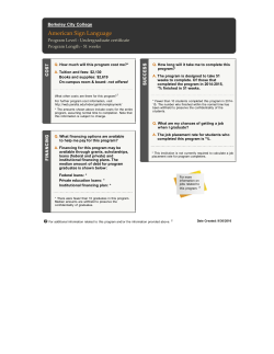 American Sign Language - Berkeley City College