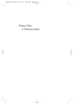 Proust Was a Neuroscientist: Whitman