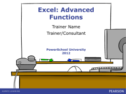 Excel: Advanced Functions