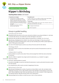 Kipper`s Birthday - Oxford University Press