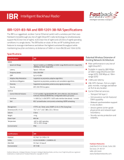 IBR Intelligent Backhaul Radio