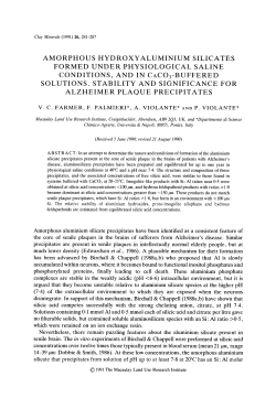 amorphous hydroxyaluminium silicates formed under physiological