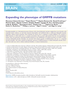 Expanding the phenotype of GMPPB mutations