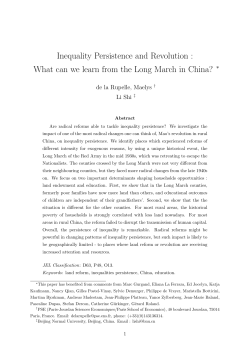 Inequality Persistence and Revolution : What can