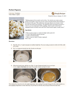 Perfect Popcorn - NC Cooperative Extension
