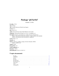Package `plsVarSel`