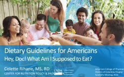 Dietary Guidelines for Americans