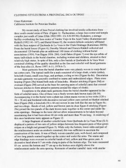 CLOTHING STYLES FROM A PROVINCIAL INCA OUTPOST Grace