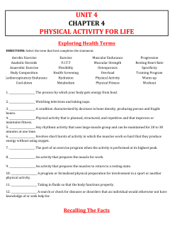 unit 4 chapter 4 physical activity for life
