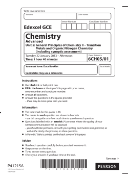 Question paper - Edexcel