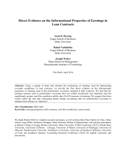 Direct Evidence on the Informational Properties of Earnings in Loan