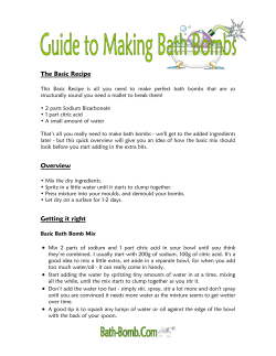 Guide to Making Bath Bombs