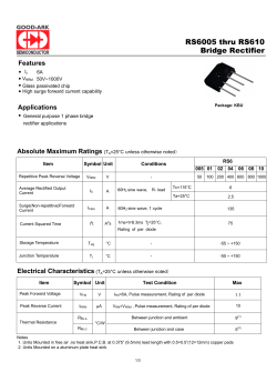 RS6005 thru RS610 Bridge Rectifier - Good