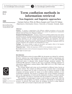 Term conflation methods in information retrieval