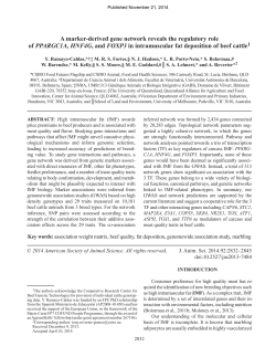 A marker-derived gene network reveals the regulatory role of