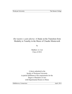 Hor mentre i canti alterno: A Study on the Transition