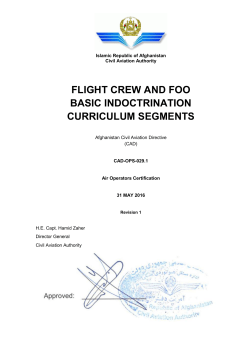CAD-OPS-029.1_Flight Crew and FOO Basic Indoctrination