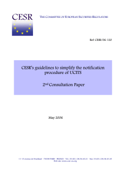 CESR`s guidelines to simplify the notification procedure of