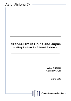 Nationalism in China and Japan and Implications for Bilateral
