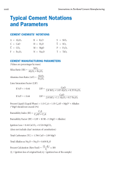 chemical symbols - The Portland Cement Association
