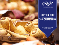 horticulture 2016 competition - Royal Winter Fair Exhibitors