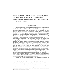 Opportunity and Prospect for Non-Legislative