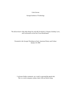 Carla Gerona - Georgia Workshop in Early American History and