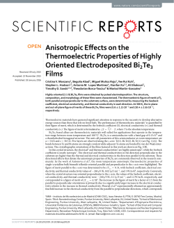 Anisotropic Effects on the Thermoelectric Properties of Highly