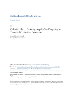 Analyzing the Sex Disparity in Chemical Castration Sentences