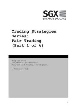 Pairs Trading - Securities Investors Association