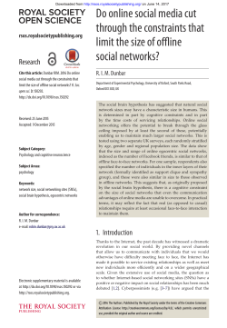 Do online social media cut through the constraints that limit the size
