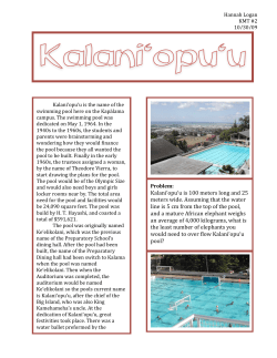 Kalani`opu`u is 100 meters long and 25 meters wide. Assuming that