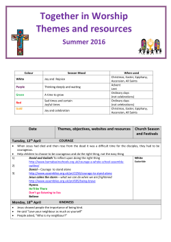 Together in Worship Themes and resources