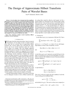 The design of approximate hilbert transform pairs of wavelet bases