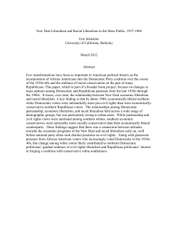 New Deal Liberalism and Racial Liberalism in the Mass Public